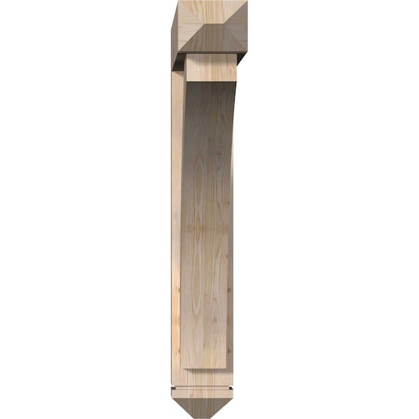 Thorton Arts And Crafts Smooth Bracket W/ Offset Brace, Douglas Fir, 7 1/2W X 42D X 48H